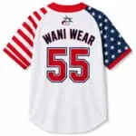 Personalized USA baseball jersey back with player name and number 55