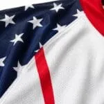 Breathable mesh fabric close-up of custom sublimated baseball jersey