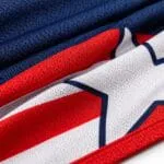 Breathable performance mesh fabric close-up of custom baseball jersey