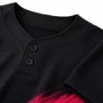 Custom Black and Pink Two-Button Baseball Jersey - Image 3