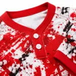 Two-button baseball jersey collar close-up with reinforced stitching and button placket