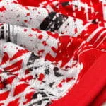 Breathable polyester mesh fabric close-up of a custom sublimated baseball jersey
