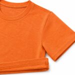 Custom baseball T-shirt jersey stitching close-up showing crew neck, sleeve seam and durable hem construction