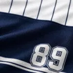 Custom baseball T shirt jersey back view with Wani Wear team name and player number 89