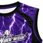 Breathable fabric and reinforced armhole on custom sleeveless baseball jersey