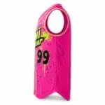 ull-button sleeveless baseball jersey side view with neon-green piping