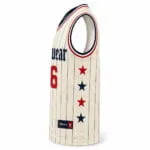 Vintage sleeveless baseball jersey side view with red and navy star graphics