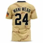 Custom baseball jersey back with player name and number