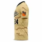 Wholesale custom V-neck baseball jersey side view