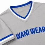 Breathable custom baseball jersey fabric and V-neck collar
