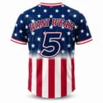 Personalized USA baseball jersey with player name and number