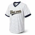 Custom Pinstripe V-Neck Baseball Jersey - Image 4