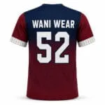 Personalized baseball jersey with player name and number