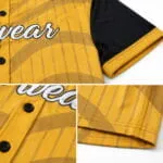 OEM private-label baseball jersey button and seam details