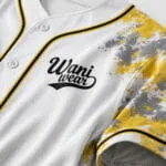 Breathable fabric of custom sublimated baseball jersey