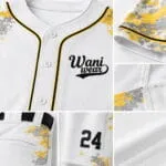 Reinforced stitching on custom baseball uniform set