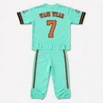 Personalized mint baseball jersey and pants with number