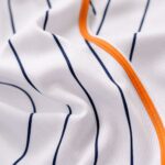 Breathable polyester fabric used for custom pinstripe baseball uniforms