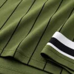 Close-up of breathable polyester fabric on a custom baseball uniform