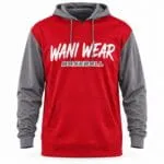 ustom baseball hoodie front view with team logo