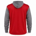 -Custom baseball team hoodie back view