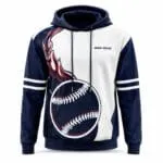 Custom sublimated baseball hoodie front view