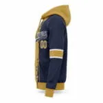 Personalized baseball team hoodie side view