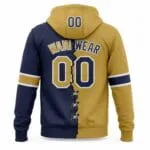 Custom baseball hoodie back with name and number