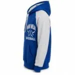 Wholesale custom baseball hoodie side view