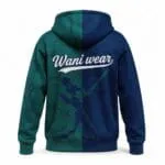 Personalized baseball team hoodie back view with custom graphics
