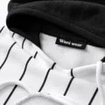 Reinforced stitching and ribbed waistband on custom baseball hoodie