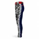 Custom baseball pants with white stitch side graphics
