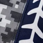 Digital camouflage baseball pants fabric close-up