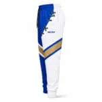 Custom baseball jogger pants with lace-up side detail