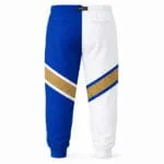 Custom baseball warm-up pants back view with pockets