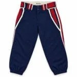 Premium custom baseball knickers in navy red and cream