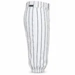 Custom white pinstripe baseball knickers side view