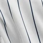 Premium pinstripe fabric close-up for custom baseball pants
