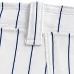 Reinforced waistband stitching on custom baseball pants