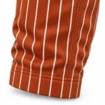 Reinforced stitching on custom orange baseball knickers