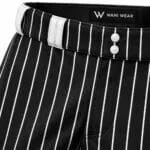 Custom baseball knickers waistband and stitching close-up
