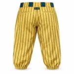 Wholesale yellow baseball knickers with two back pockets