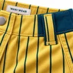Reinforced waistband stitching on custom baseball knickers