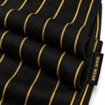 Black and gold pinstripe baseball knickers fabric quality