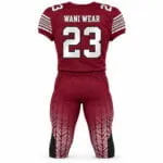 Custom football jersey and pants back view number 23