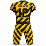 Custom American Football jersey and pants back view