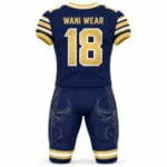 Personalized American football uniform back with number 18