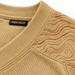 Breathable mesh fabric on custom American football jersey