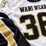 Breathable white mesh American football jersey fabric