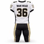 Custom football jersey and padded pants back view number 36